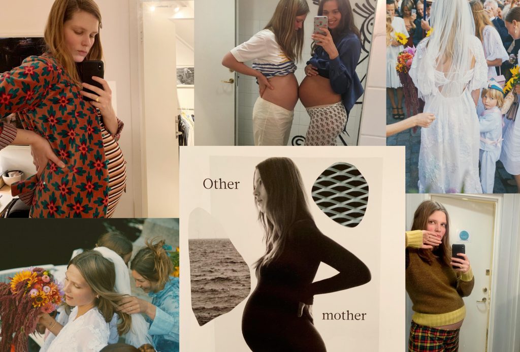 To_The_Moon_Honey_Caroline_Bille_Brahe_Caro_Brash_Gravid_med_Baby_Bump_Model_kollage.