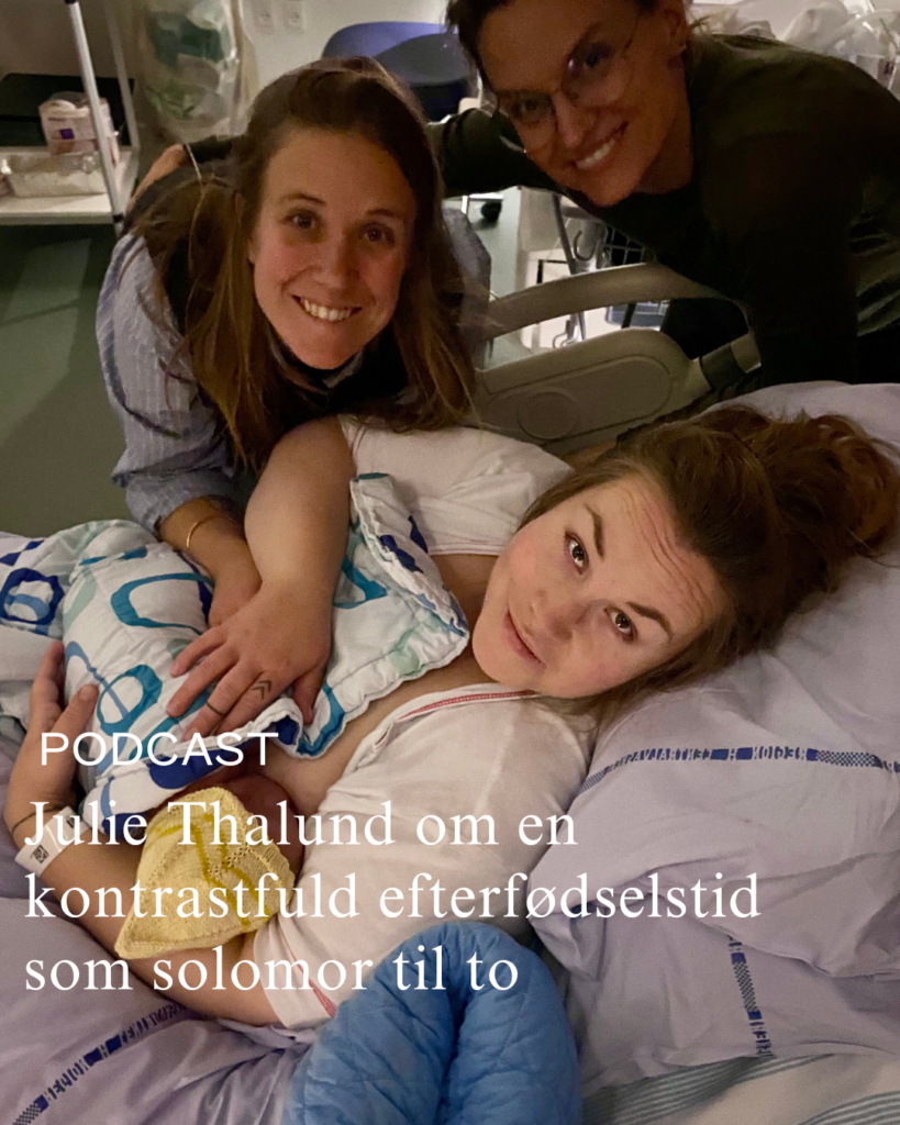 mor med baby på hospital 