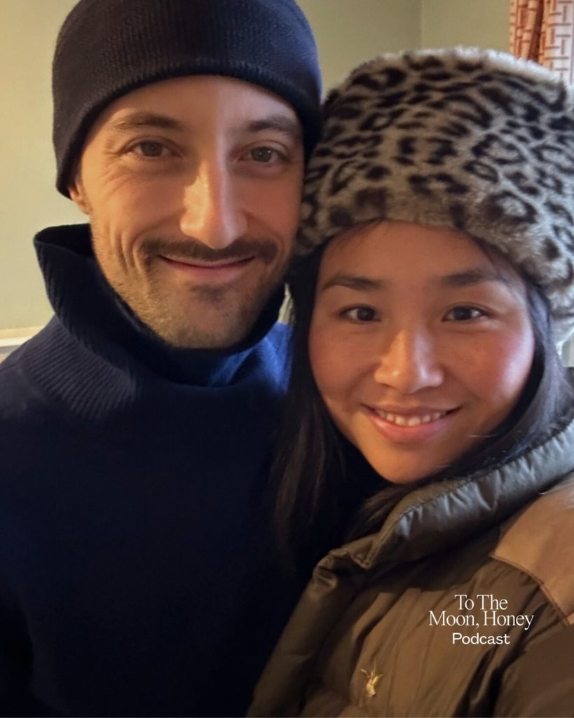 Kvinde og mand tager billede sammen